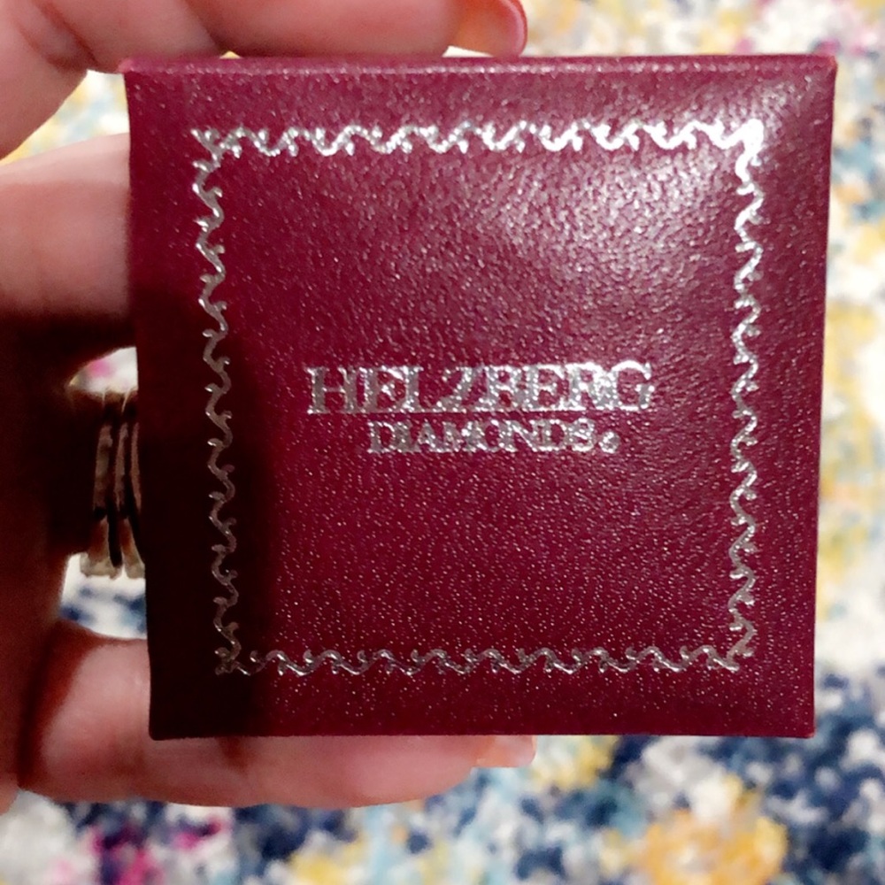 Helzberg Diamond & Ruby Silver Ring. Gem